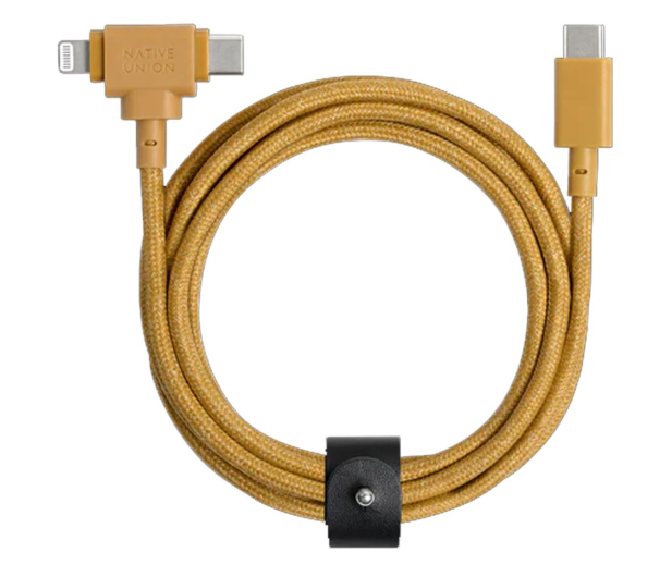 Native Union Belt Cable Duo USB-C – Lightning/USB-C kraft - 1171494 - zdjęcie
